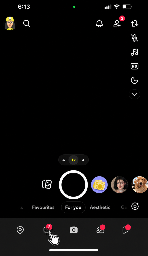 Open Snapchat and head to the Chat tab